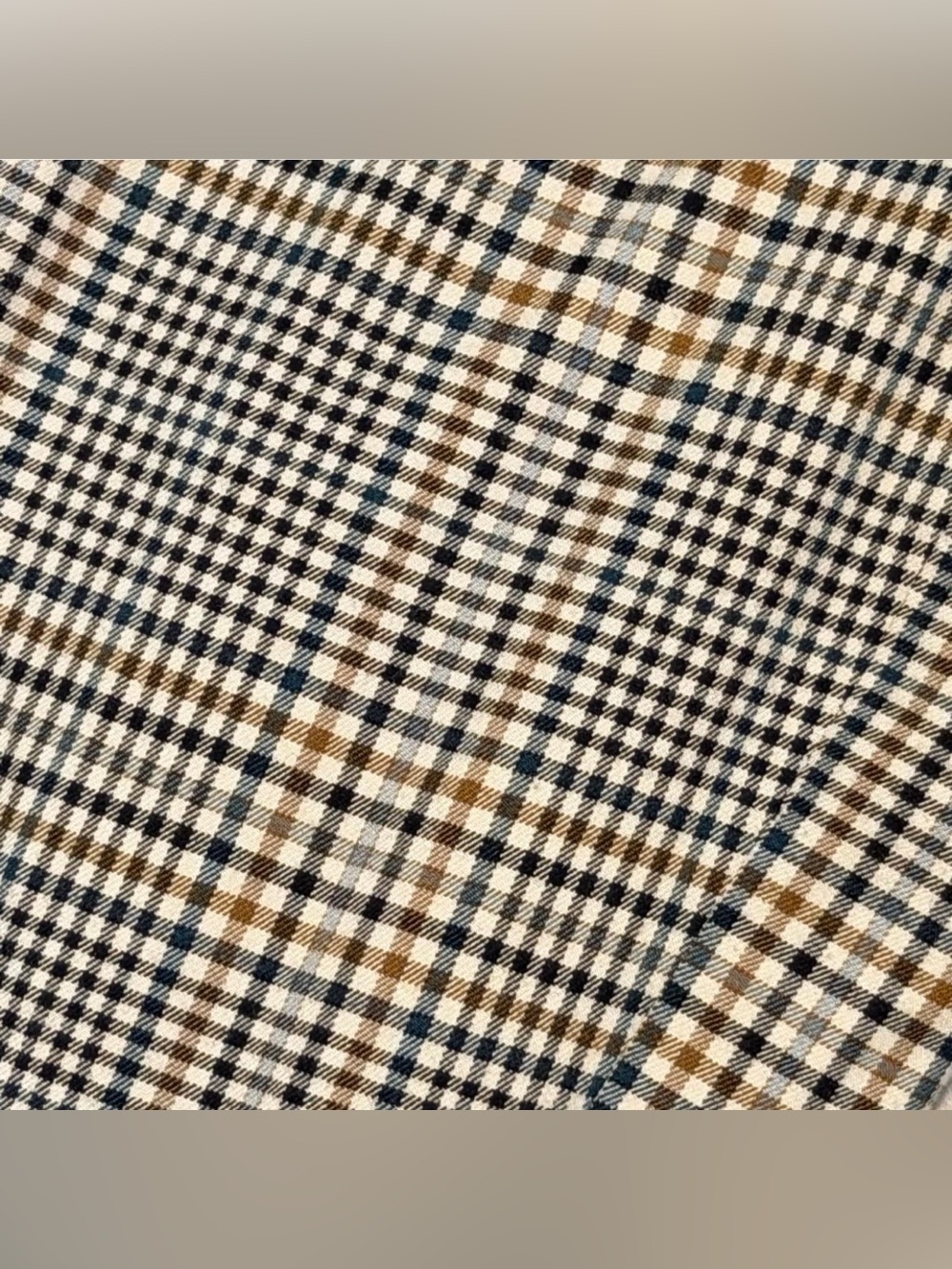 INC International Concepts Cropped Plaid Blazer in Black and Tan - Picture 8 of 8
